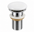 Ceramic-Cap Brass Pop-Up Waste Coupling