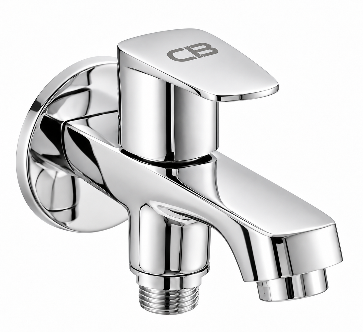 Brass Two-Way Bib Cock - Single Knob
