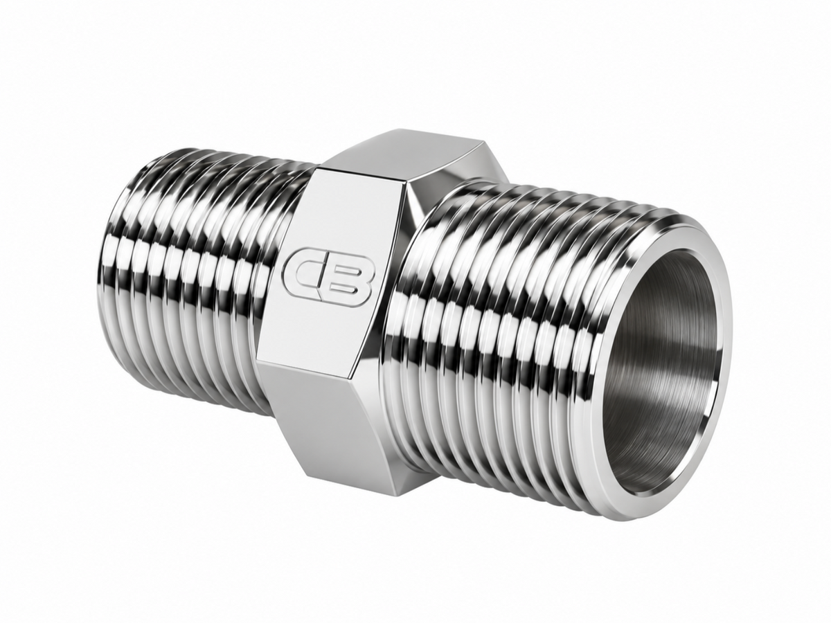 Double Nipple Fitting - 1/2 Inch